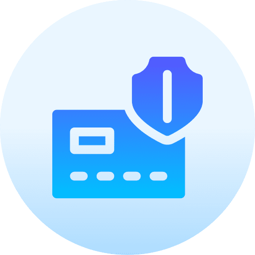 Credit card secure shield password icon Credit card secure shield password icon