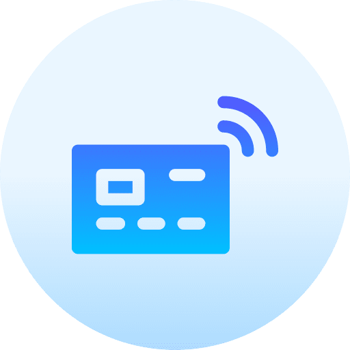 Contactless wireless credit card business and finance icon Contactless wireless credit card business and finance icon