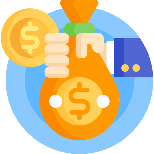 Investment business and finance saving hand icon