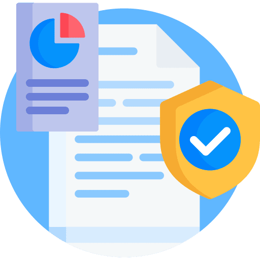Data business and finance shield secure icon Data business and finance shield secure icon