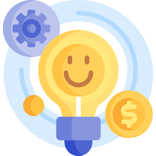 Idea gear light bulb business and finance icon Idea gear light bulb business and finance icon