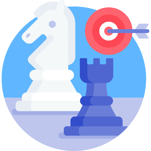 Strategy knight target chess icon Strategy knight target chess icon