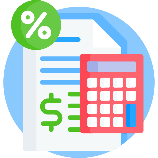 Tax percentage business and finance tax icon