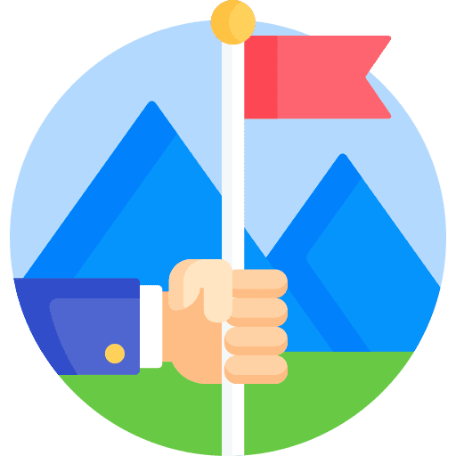 Goal goal flag mountain icon Goal goal flag mountain icon