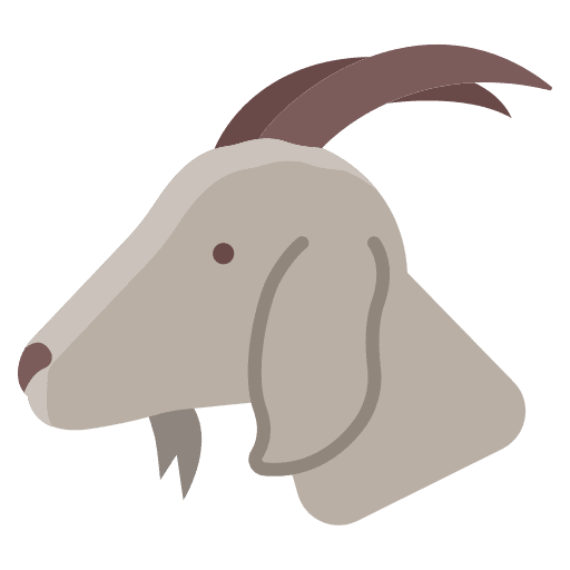 Goat nature mammal zoo icon