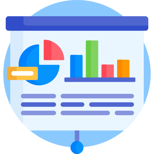 Presentation bars business chart icon Presentation bars business chart icon
