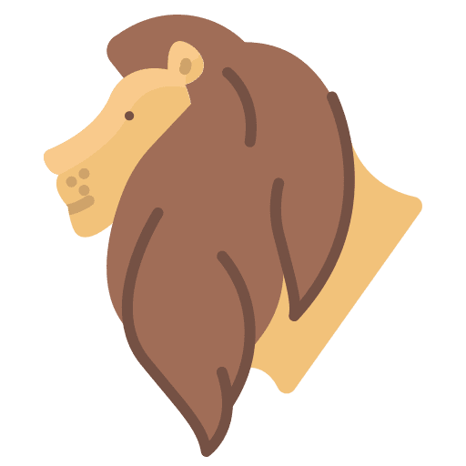 Lion animals lion zoo icon
