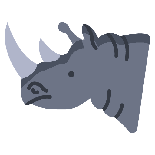 Rhinoceros wildlife mammal animal kingdom icon
