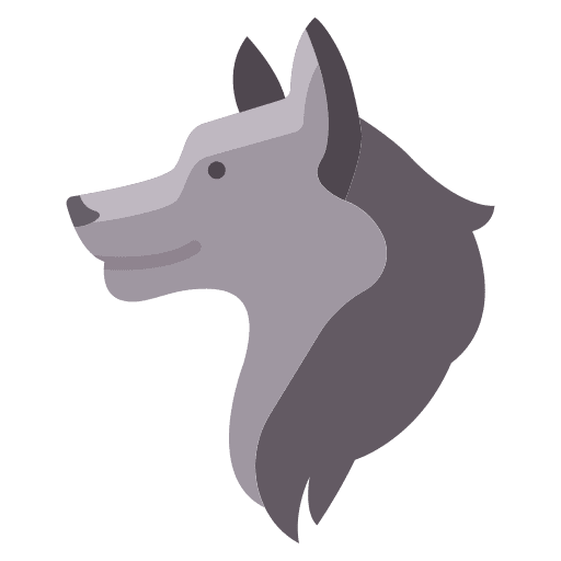 Wolf wild life animal kingdom zoo icon