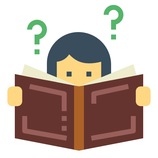 Question learning read woman icon