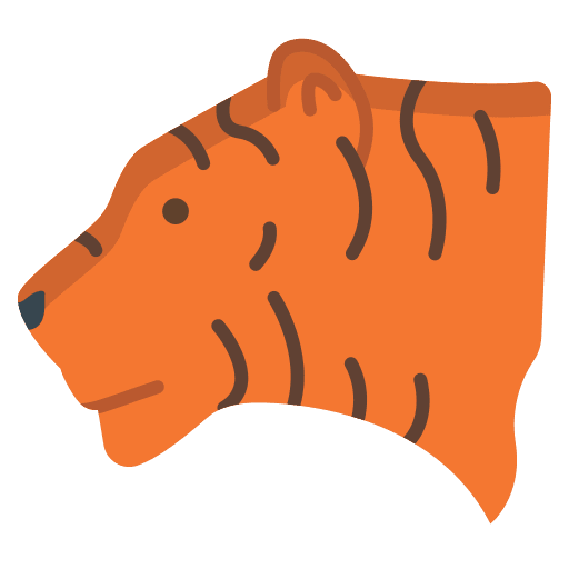 Tiger mammal wild life animals icon Tiger mammal wild life animals icon