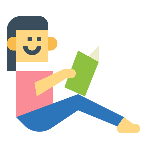 Reading woman read reading icon