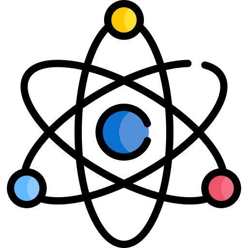 Atom electron atom physics icon Atom electron atom physics icon