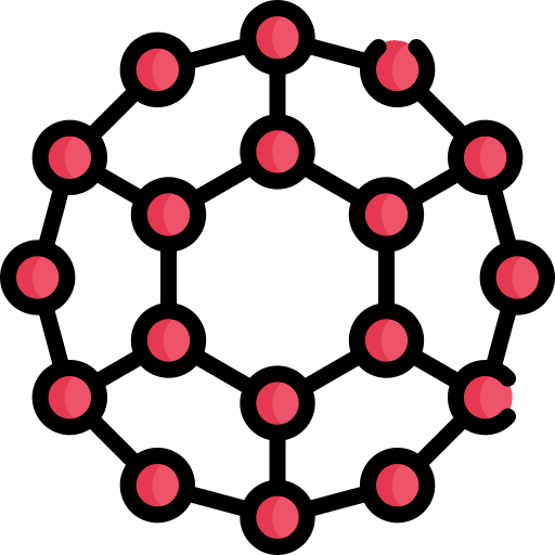 Nanotechnology innovation electronics network icon