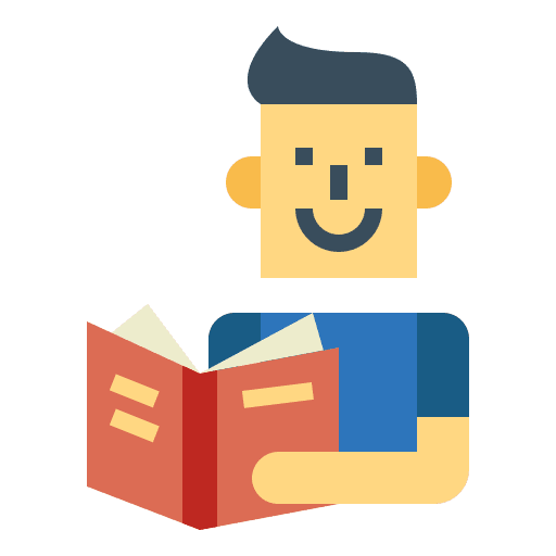 Reading book read happy icon Reading book read happy icon