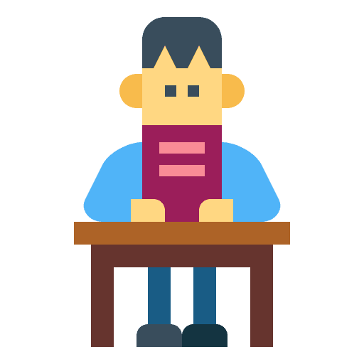 Reading learning table book icon Reading learning table book icon