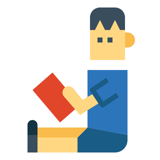 Reading sitting reading book icon Reading sitting reading book icon