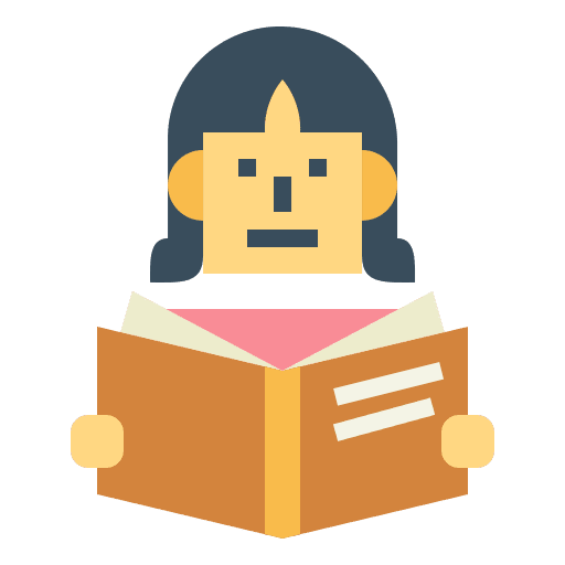 Reading woman education read icon Reading woman education read icon