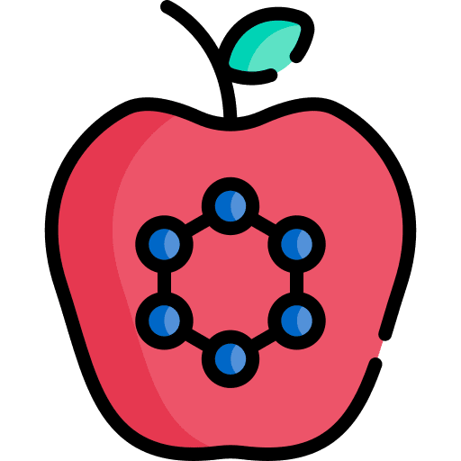 Apple vegetarian healthy food molecule icon Apple vegetarian healthy food molecule icon