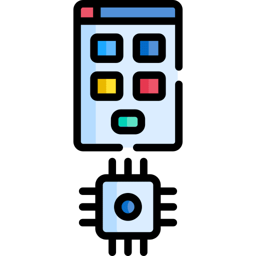 Device electronics technology chip icon Device electronics technology chip icon