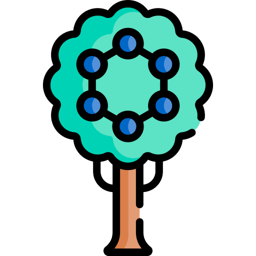 Tree botanical technology tree icon Tree botanical technology tree icon
