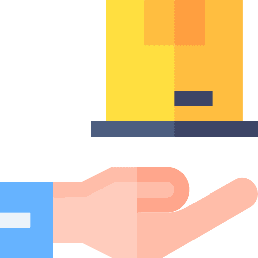 Box shipping hand product management icon