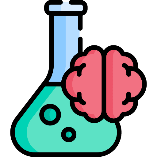 Brain education science laboratory icon Brain education science laboratory icon