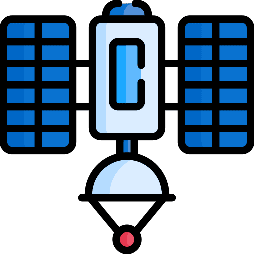 Satellite communications electronics space icon Satellite communications electronics space icon