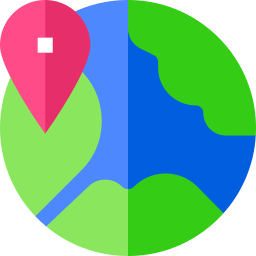 Globe map pointer globe navigation icon