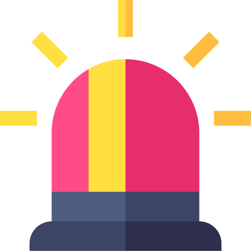Siren alert warning security icon