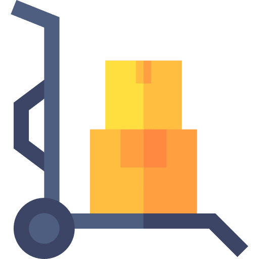 Trolley cart items delivery cart icon