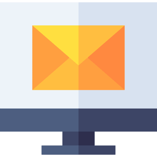 Email shipping and delivery computer email icon