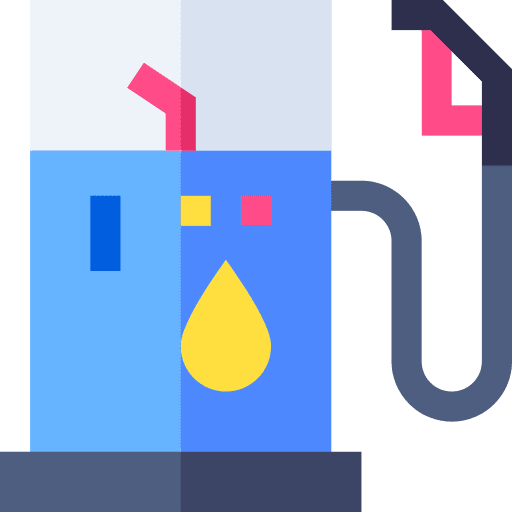 Fuel gas station signaling fuel station icon