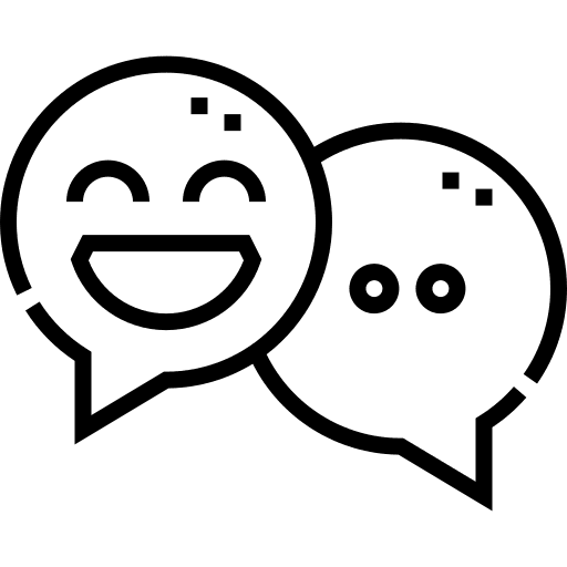 Chat happiness happy speech bubble icon