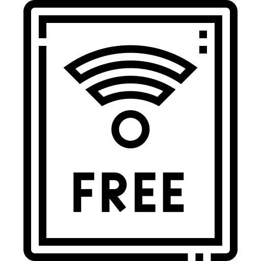 Free wifi symbol coverage signals icon