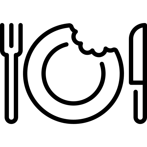 Hunger bite knife cutlery icon