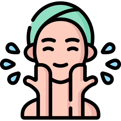 Wash face routine hygiene wash face icon