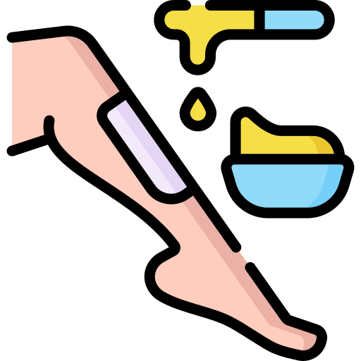 Waxing wellness leg depilation icon