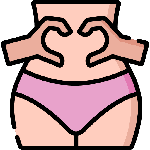Love your body woman hands self love icon Love your body woman hands self love icon