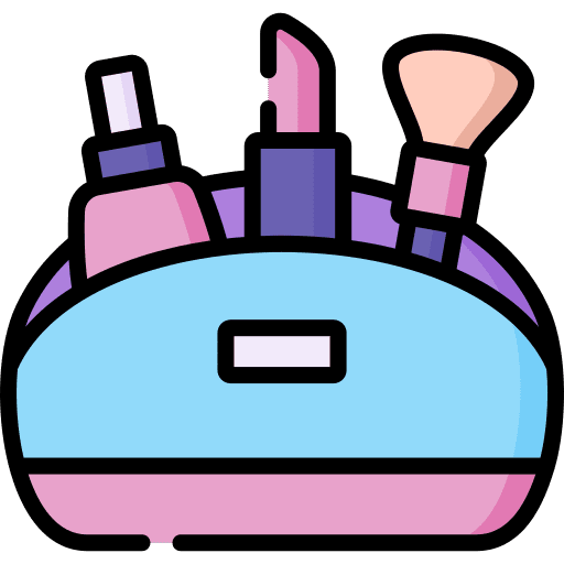 Make up bag brush hand bag woman icon