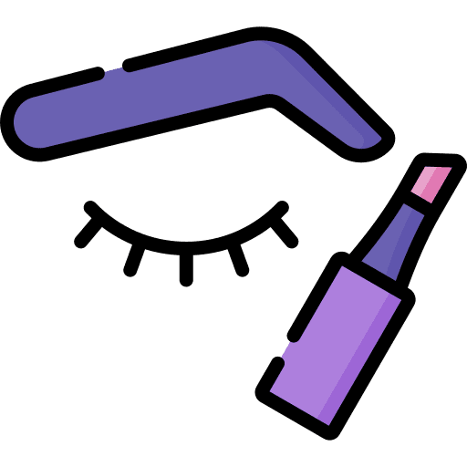 Eyebrow pencil grooming cosmetics beauty salon icon Eyebrow pencil grooming cosmetics beauty salon icon