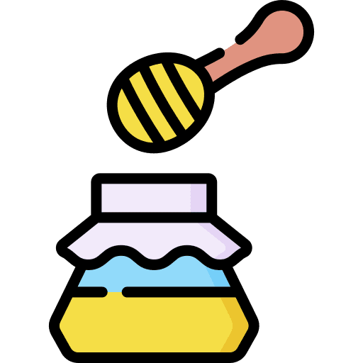 Honey organic food and restaurant kitchenware icon Honey organic food and restaurant kitchenware icon