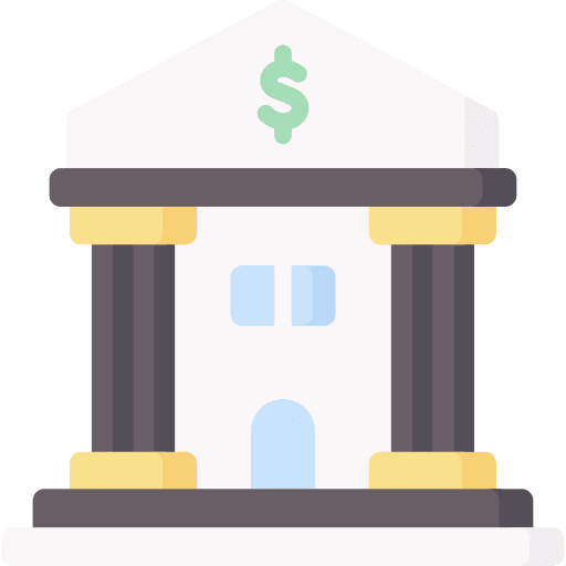 Bank government building architecture and city money icon