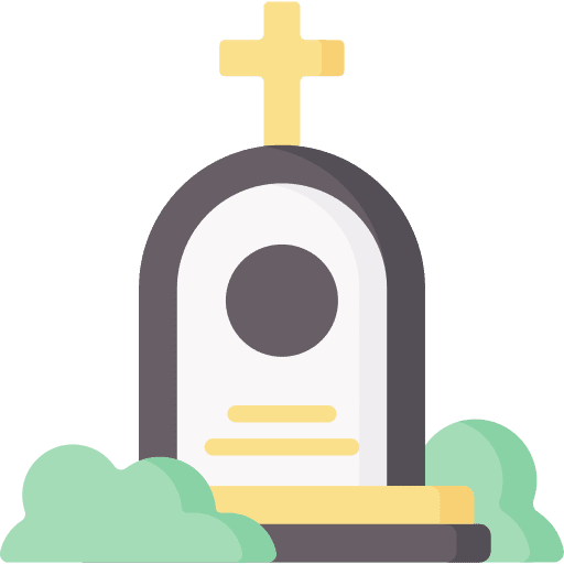 Cemetery tombstone funeral death icon