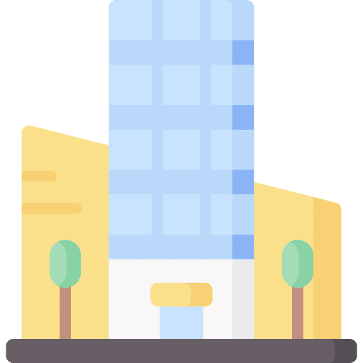 Mall architecture and city market supermarket icon