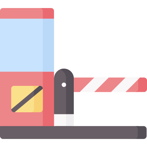 Parking barrier parking barrier architecture and city security icon