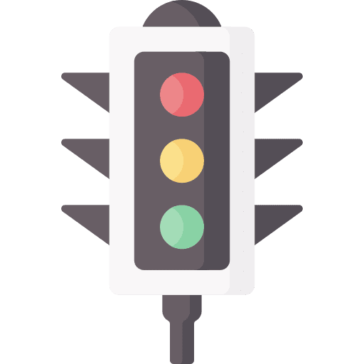 Traffic lights architecture and city town urban icon