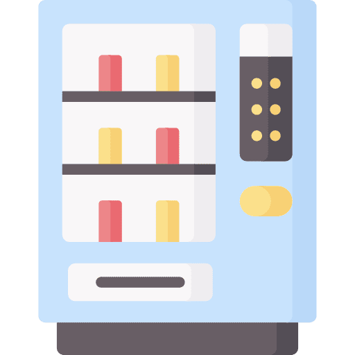 Vending machine drink food and restaurant vending machine icon