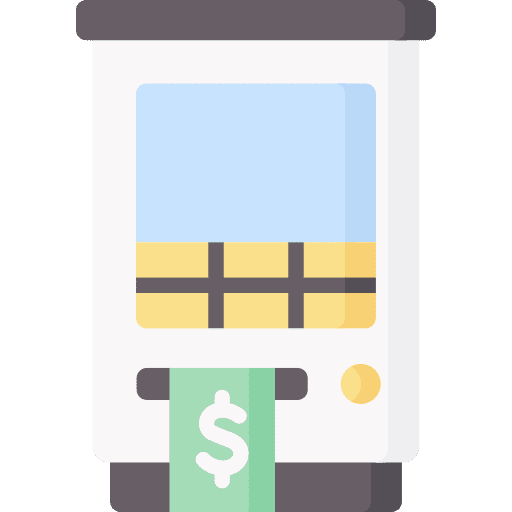 Atm money atm business and finance icon