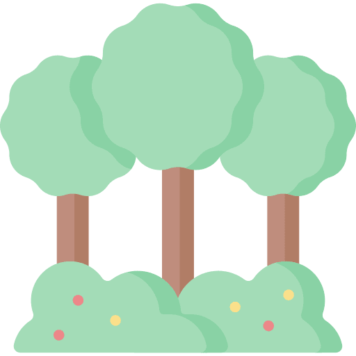 Forest landscape nature woodland icon